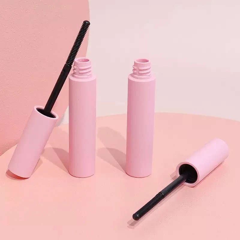

50Pcs Empty Round White Black Pink Plastic Mascara Tube Makeup Liquid Lash Serum Eyelash Brush Bottle Container With Brush 5ml