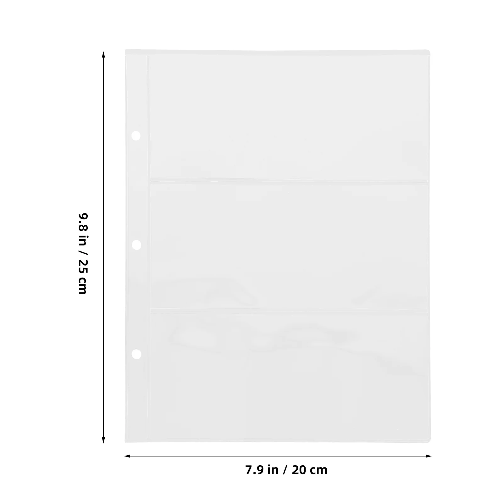 1 Bag Of Clear Pvc Currency Pages For Bill Binder Protective Pouches Storage Display Banknote Holder Portable Money Album