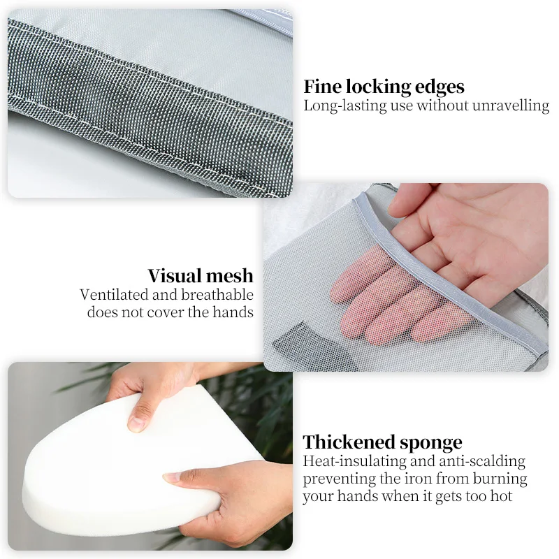 Handheld Ironing Board Mini Anti-scald Gloves Iron Pad Cover Heat-resistant Steamer Ironing Gloves for Clothing Protective Pad