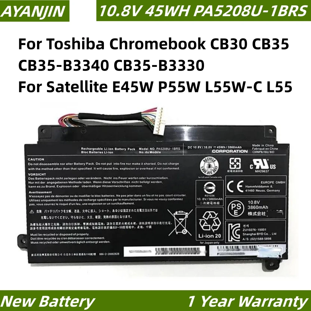 

PA5208U-1BRS PA5208U 45WH Battery for Toshiba Chromebook CB30 CB35 CB35-B3340 CB35-B3330 for Satellite E45W P55W L55W-C L55