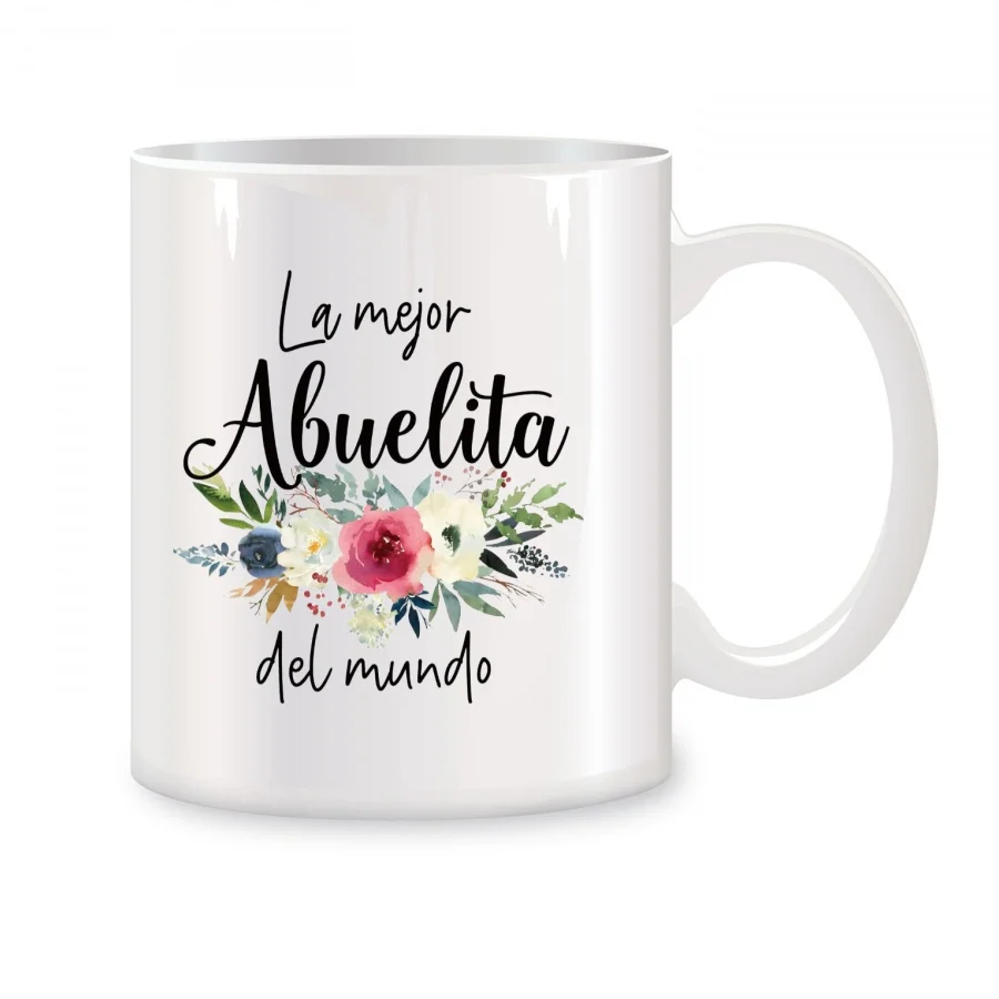 La Mejor Abuelita Del Mundo Mugs For Mexican Grandma Grandmom Nana Birthday Gifts Novelty Coffee Ceramic Tea Cups White 11 oz