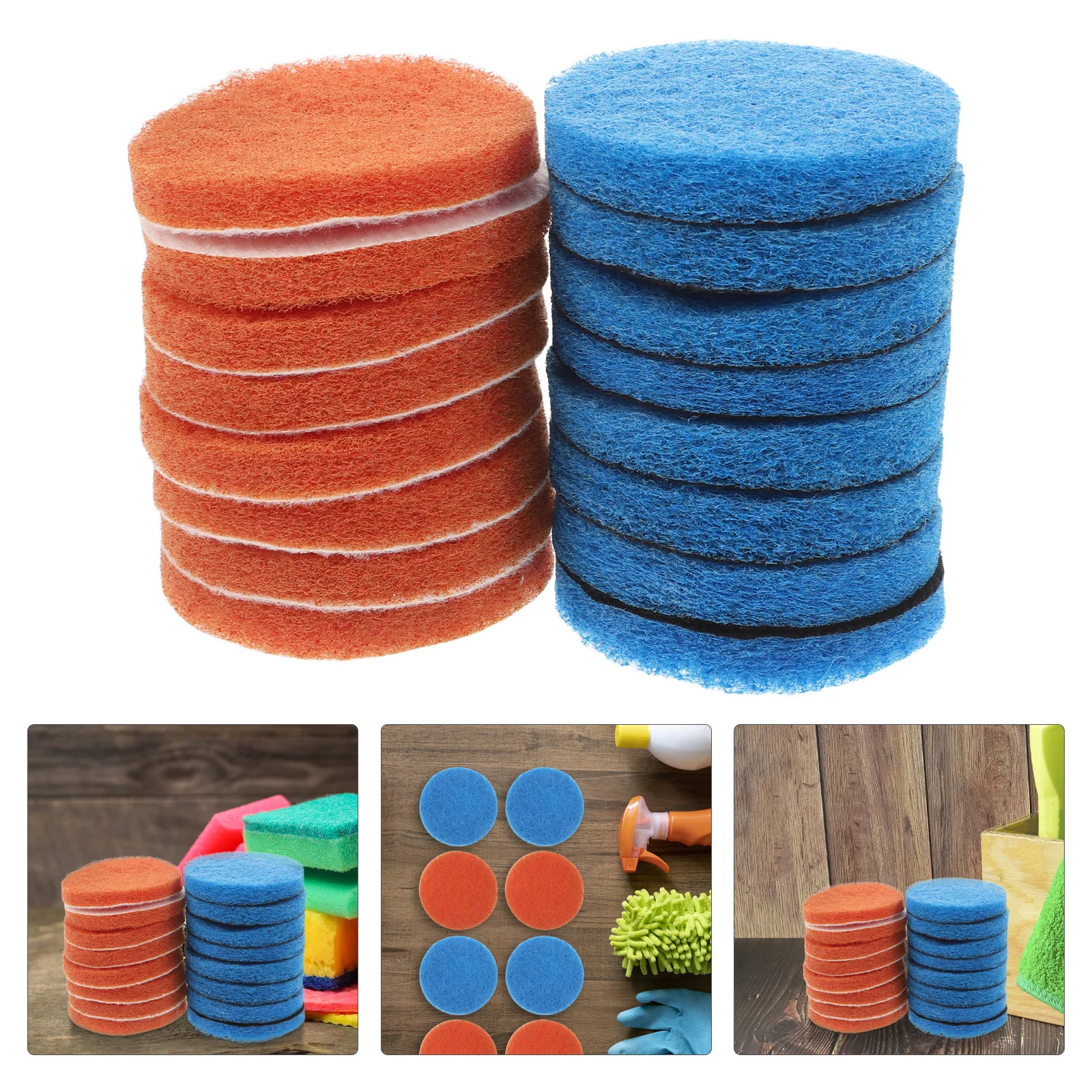 

16Pcs Scrubber Sponges for Drill Powered Cleaner Round Replacement Pads Heavy Duty Washable Cleaning Sponge for House Car Sink