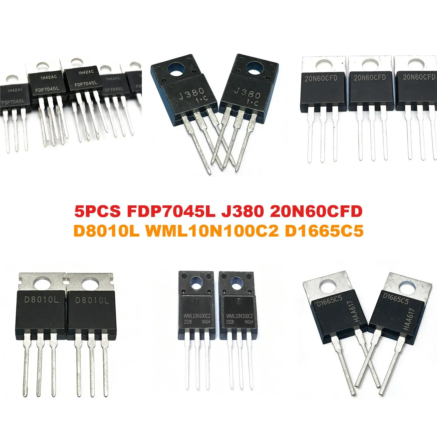FDP7045L J380 20N60CFD D8010L WML10N100C2 D1665C5