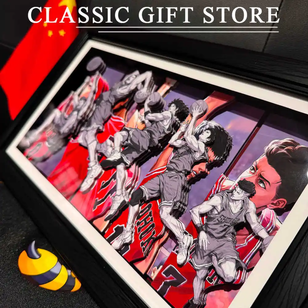 Peinture artistique 3D faite à la main, dessin animé Slam Dunk Sakuragi Hanamichi, collection d'images, ornements, décoration pour Fans, affichage cadeau