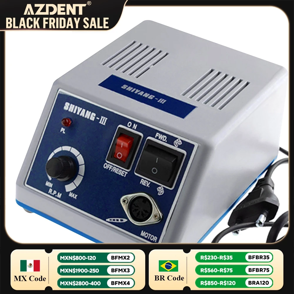 Dental Micromotor Polisher Polishing Equipment AZDENT Marathon N3 Lab Electric Micro Motor Machine Tools 35000RPM Hand Grinder