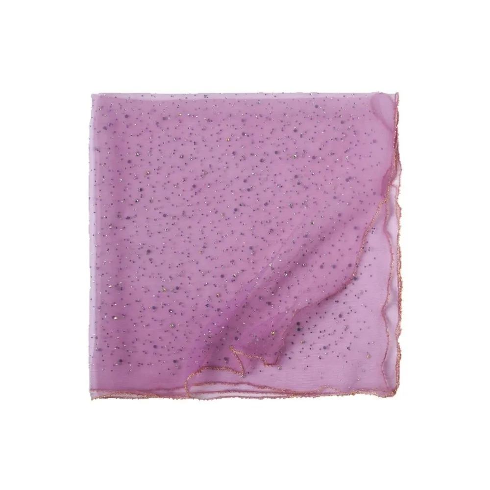 

80x80cm Square Scarf​​ Glitter ​​ Big Size Hijab Scarf Long with Rhinestone ​​Lace Veil Headscarf​​ Summer Hair Accessory​​