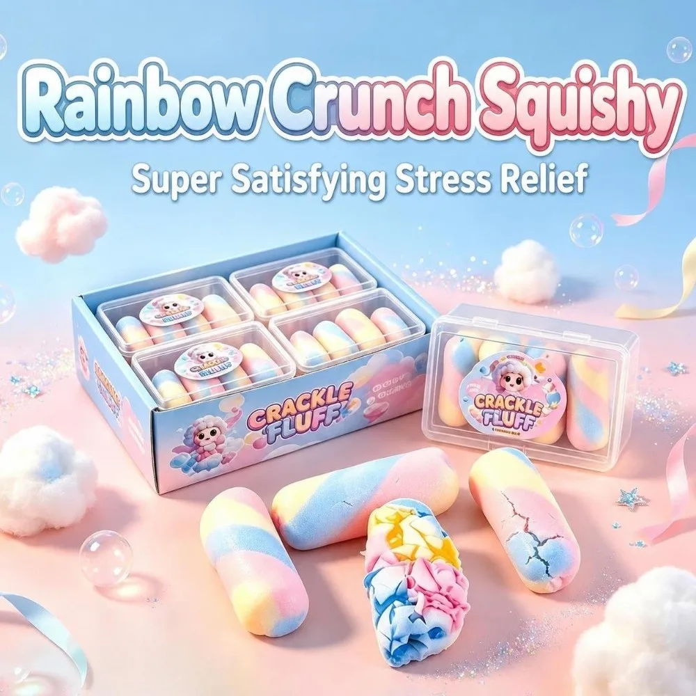Chocolate Wax Cracking Squeeze Toy Cat Paw Donut Crunchy Sound Ball Crispy Feel Handmade Craft Crispy Stress Balls
