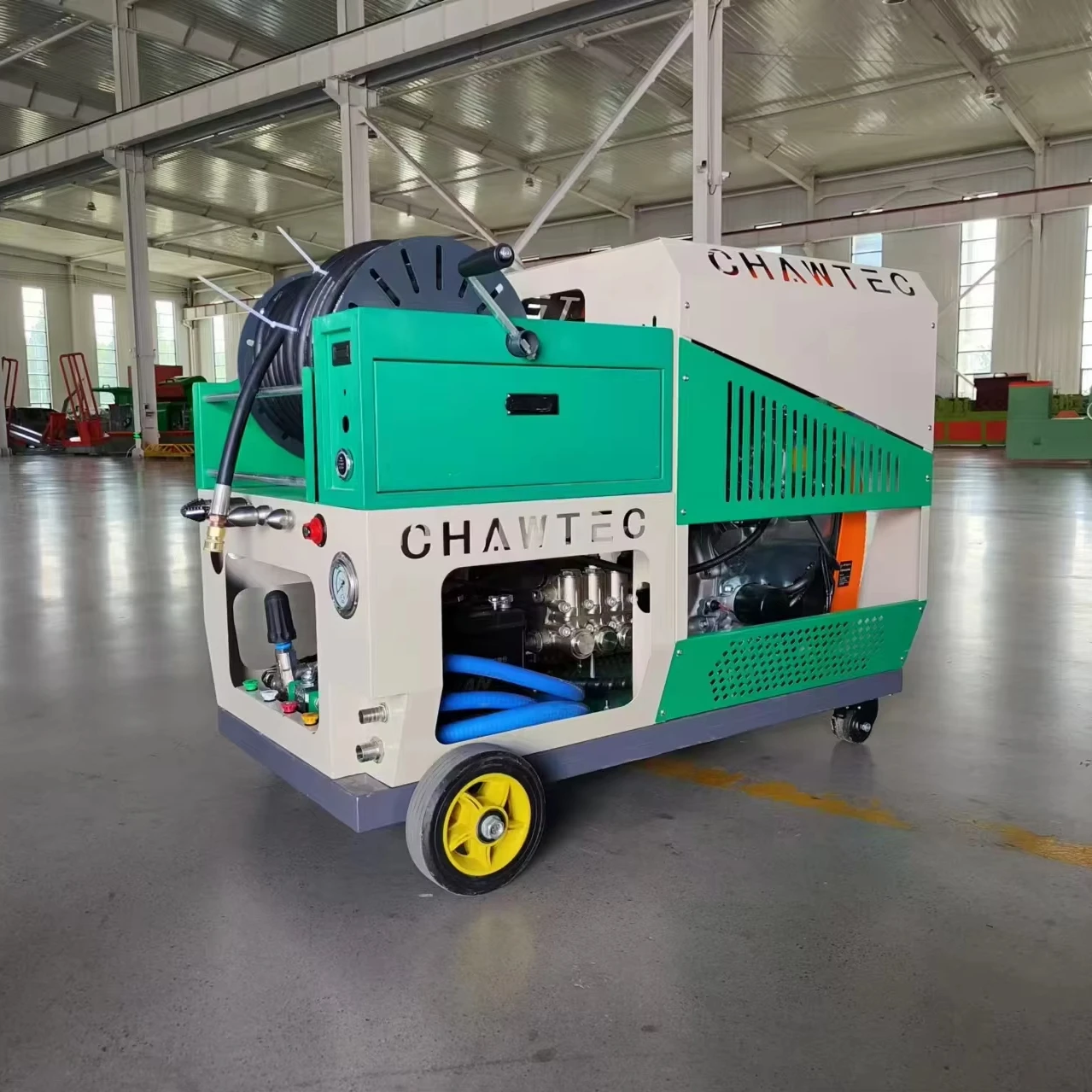 Industrial Mobile Gasoline Engine High Pressure pipe Cleaning Machine Spray Sandblasting Machine sewer drain cleaning machine