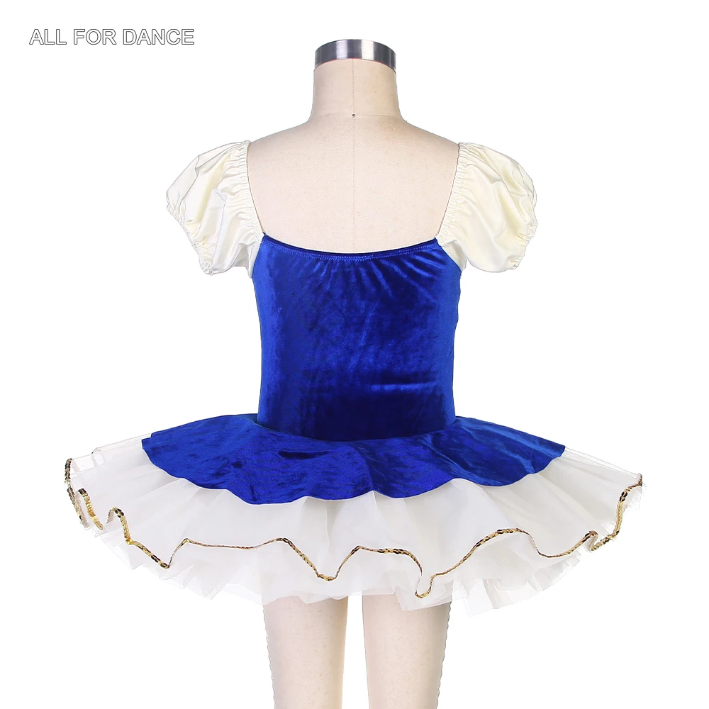 20041 New Arrival Royal Blue Velvet with Ivory Spandex Bodice Ballet Dance Tutu for Girls Dance Costumes Dance Dress