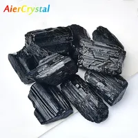 Natural Black Tourmaline Gravel Raw Ore Stone Irregular Tourmaline Mineral Specimen Healing Stone Crystal Rocks Collection Gift