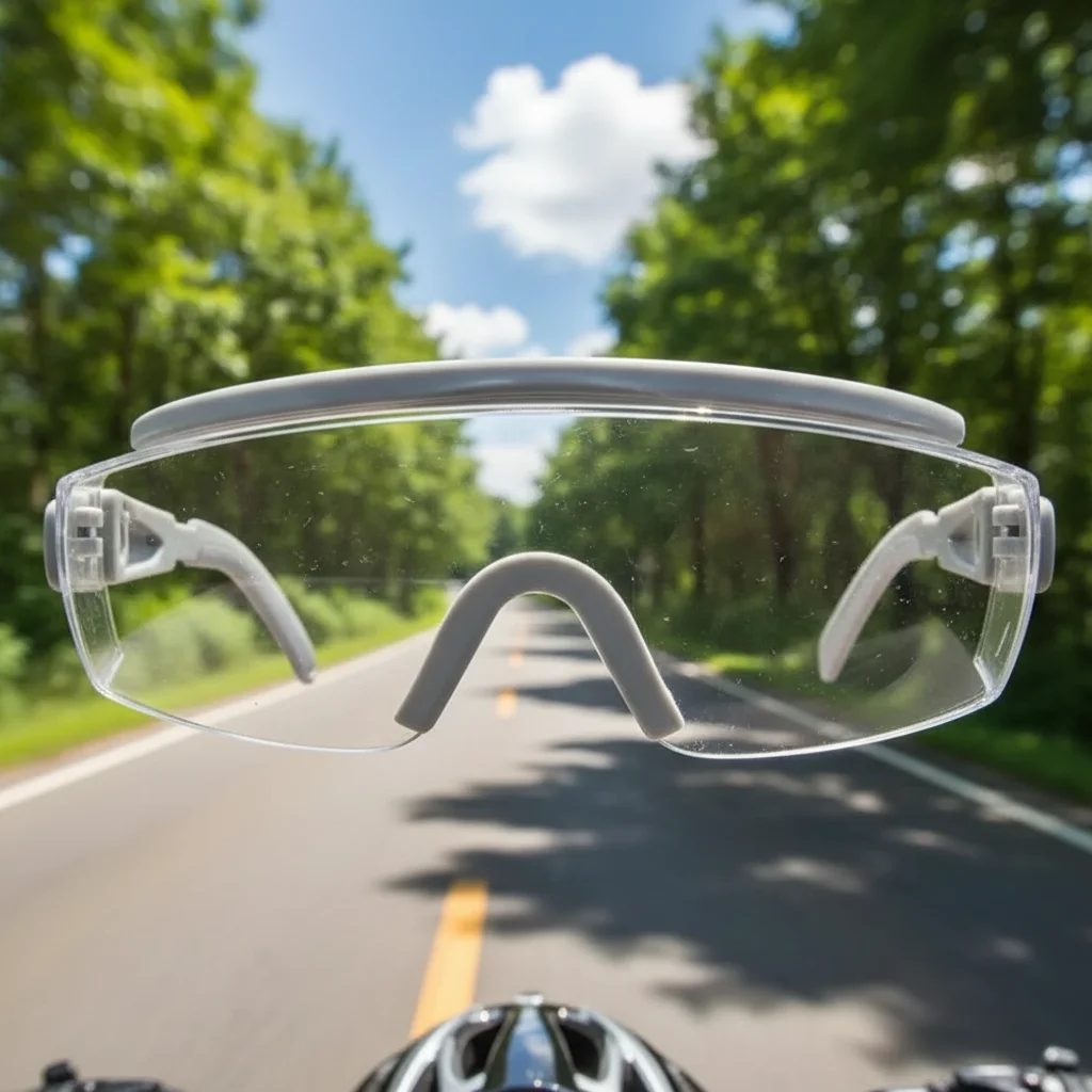 Safety Goggles Anti Fog Dust Impact Resistant Adjustable Frame Clear Lens for Industry Work Windproof Cycling Eyewear