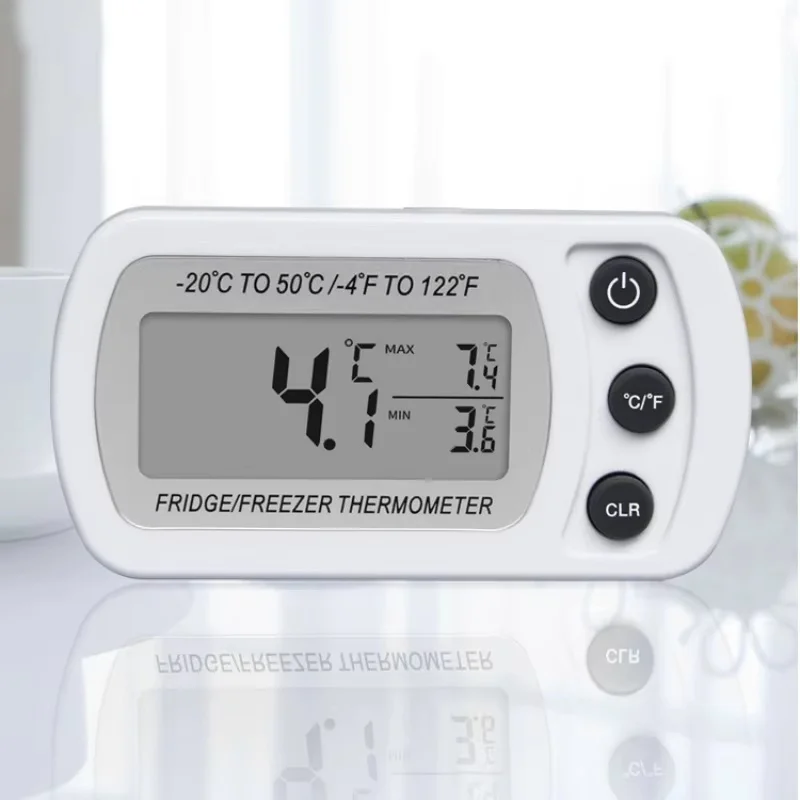 Fridge Thermometer With Hook Anti-Humidity Refrigerator Freezer Electric Digital Thermometer Temperature Monitor LCD Display New