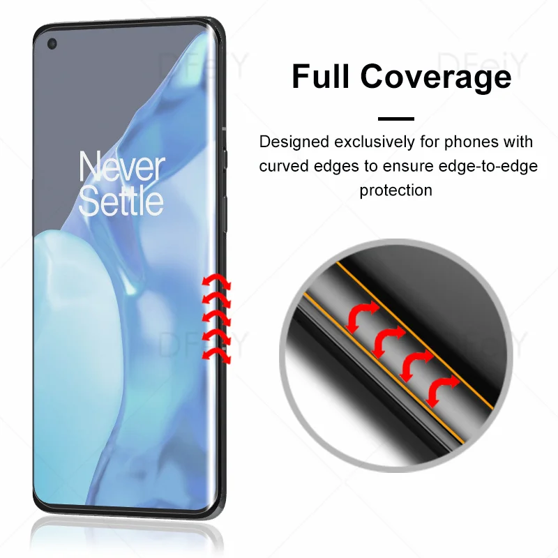 DFeiY UV Glass for OnePlus 9 Pro Full Coverage UV Screen Protector for OnePlus 10 Pro Tempered Glass Film