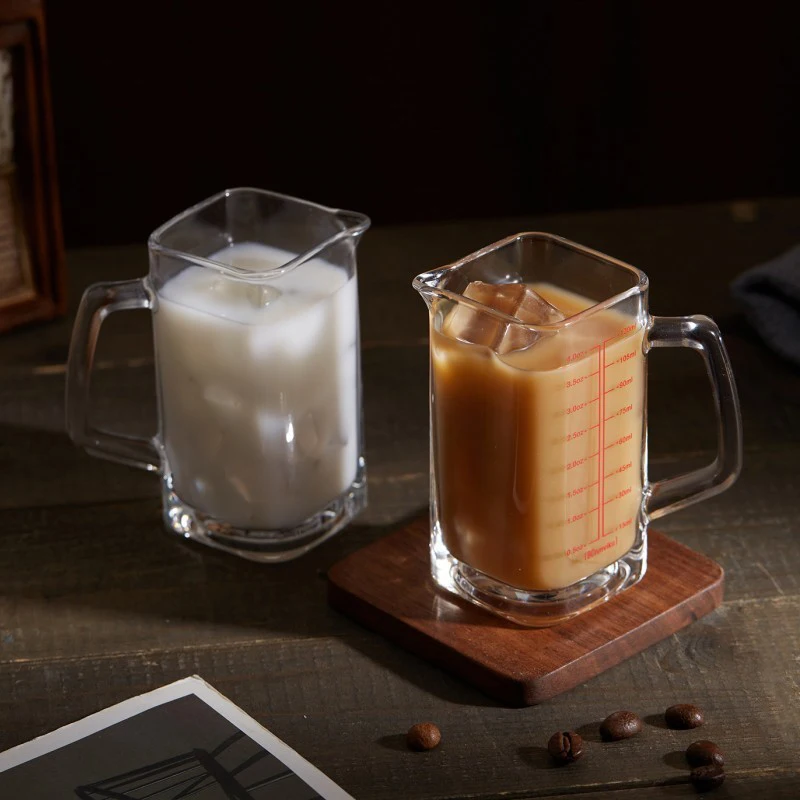 90/120ml Heat-resistant Glass Measuring Cup Milk Jigger Glass Ounce Cup With Handle For Espresso Coffee Barista Accessories view 3