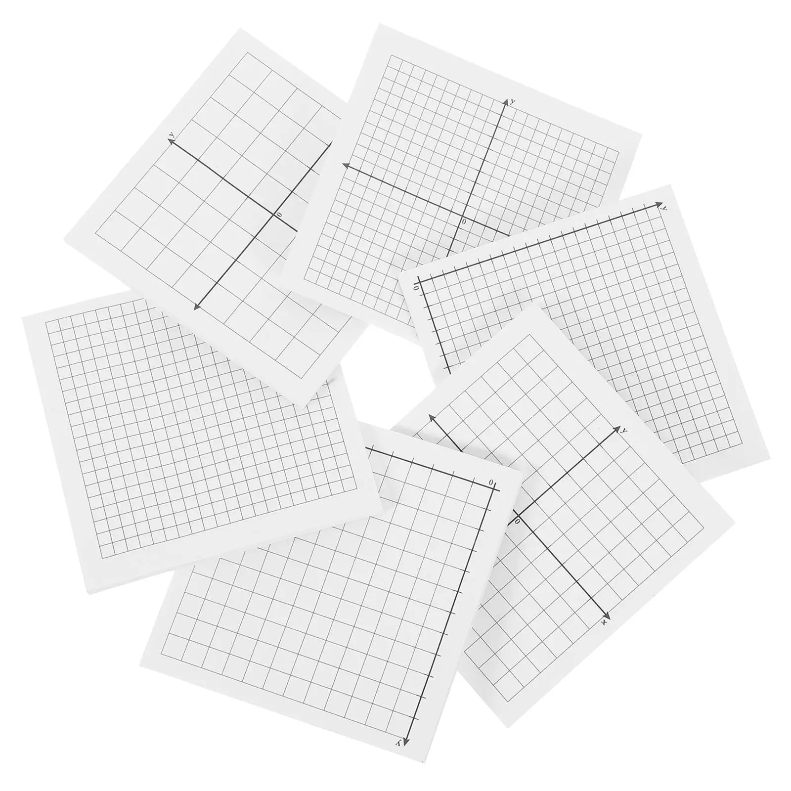 

6Pcs Grid Lined Pads Mini Graph Paper Notepad Memo Stationery Adhesive Reminder Writing Pad Post Stickers Folder