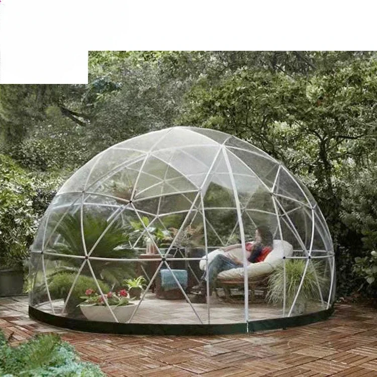 Summer Winter Garden Cottage PVC Dome Shed luxury outdoor camping plastic igloo dome tent