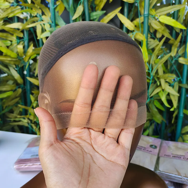 50 قطعة/المجموعة HD قبعات شعر مستعار لصنع الباروكات عالية الوضوح شفافة الدانتيل شعر مستعار Hairnet عالية مرونة غطاء شبكي غير مرئي
