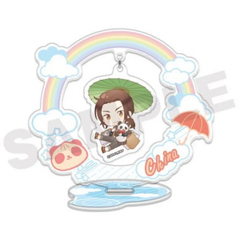 15cmAnime Bookshelf Decoration Lovely Products High Definition Images Acrylic Stand Model Hetalia World Stars As A Gift Keychain