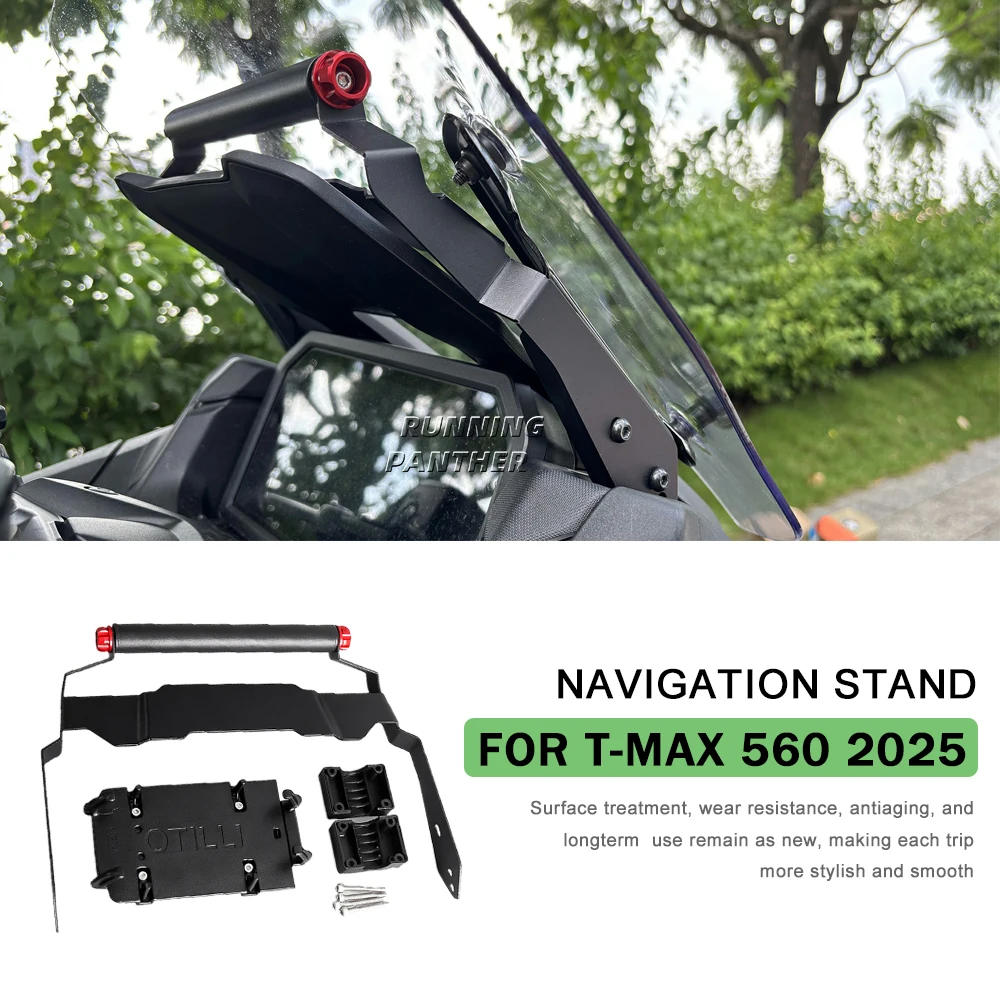 

Новый держатель для мобильного телефона на мотоцикле, подставка для GPS, 22 мм, аксессуары для стержня, навигационный кронштейн для YAMAHA TMAX 560 TMAX 560 T-MAX 560 2025