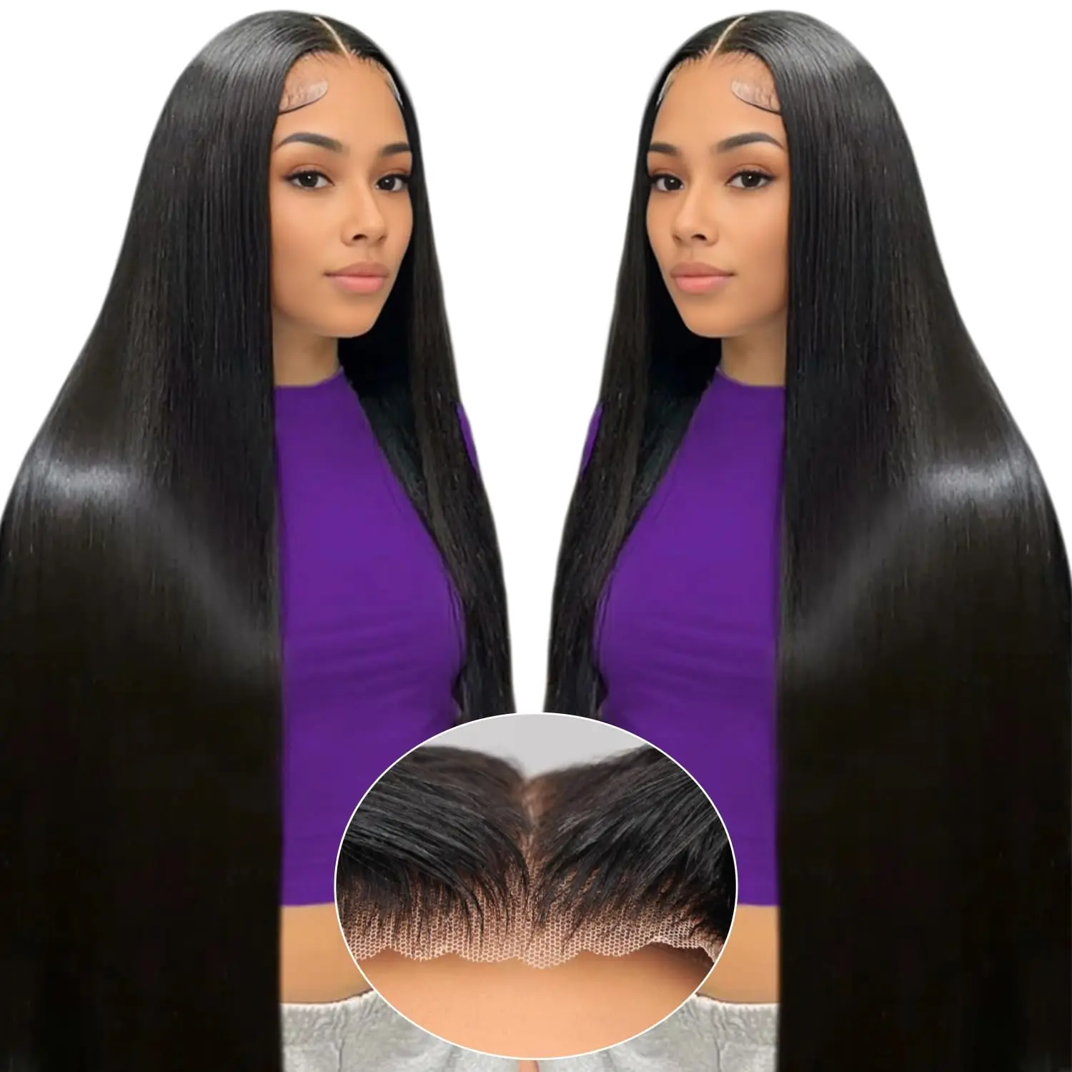 

4x4 Straight Wigs Human Hair for Women Lace Closure Wigs Human Hair 180% Density glueless wigs human hair pre plucked