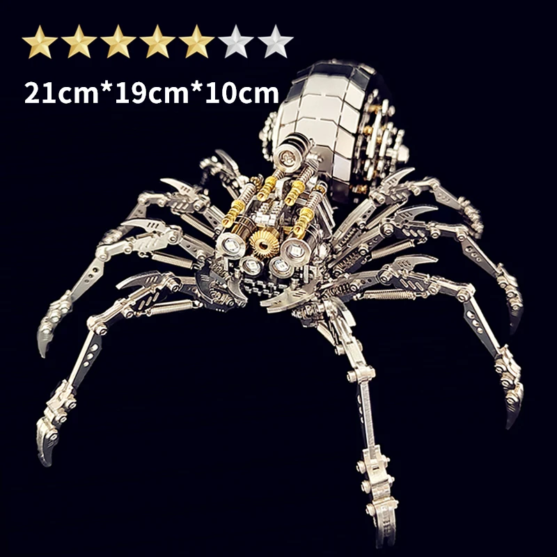 Microworld 3D Metal Puzzle Animal Spider King Plus Version Model Jigsaw DIY Assembly Kits Birthdays Gifts For Adult Teens