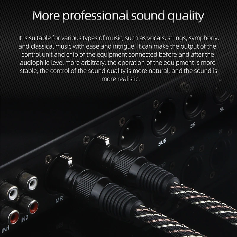 YYAUDIO Hifi 2XLR Audio cable Hi-End4N OFC 3 Pin XLR Male to Female AudioCord for Microphone Mixer