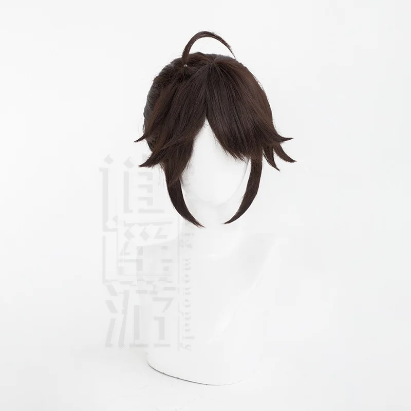 Identity V Prisoner Luca Cosplay Wig Fluffy Top Tied Hair Halloween Gift
