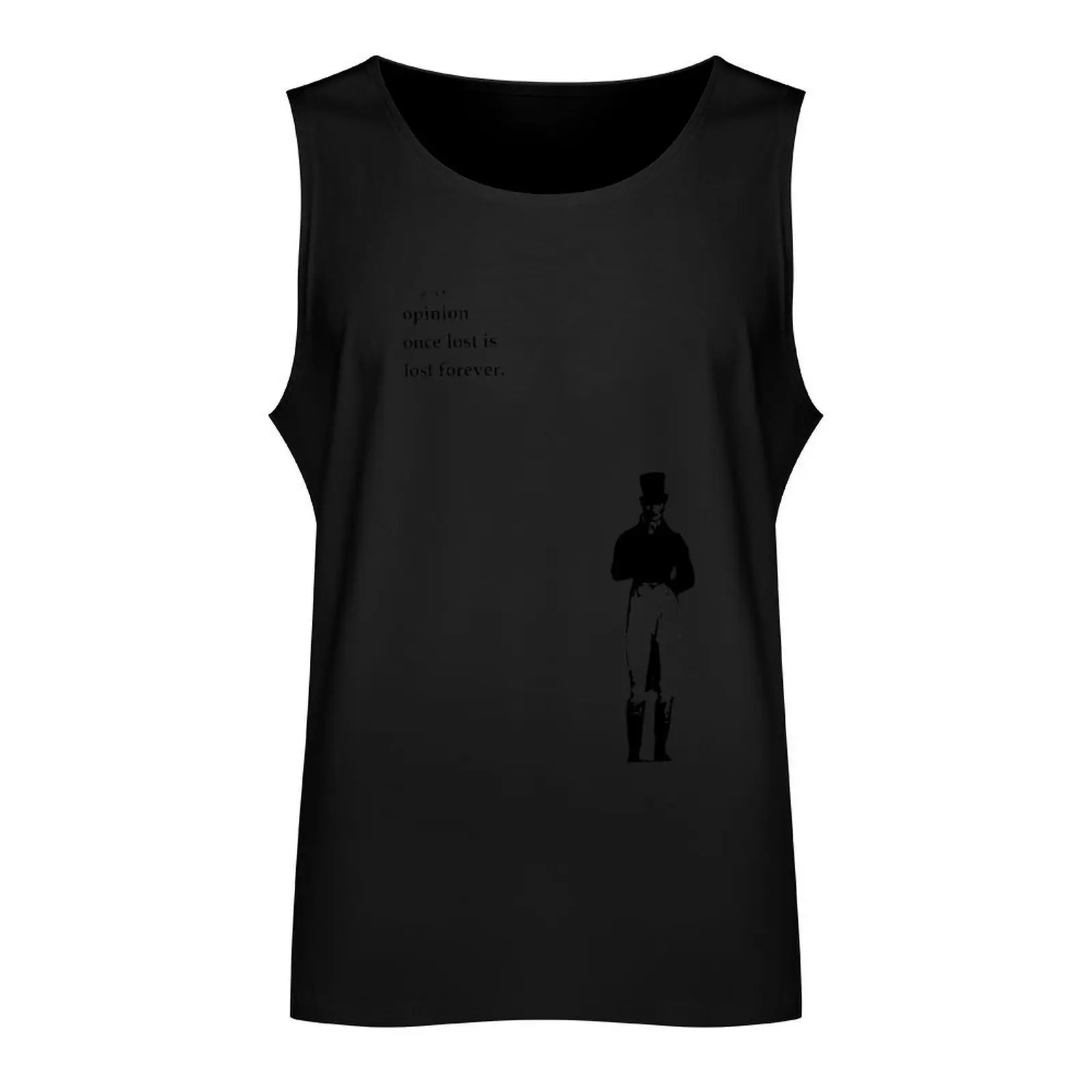 Jane Austen Pride and prejudice minimalist art and quote. Tank Top gym Men's t-shirts anime top