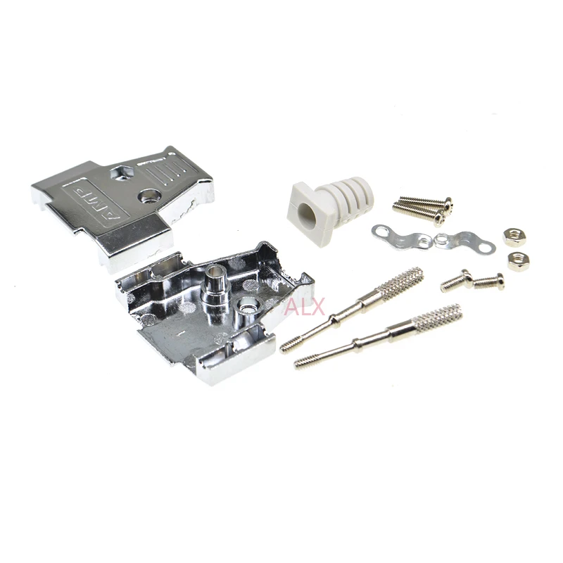 1set DB15 female MALE CONNECTOR + metal shell Solder Type D-Sub CONNECTORS 15 pin plug socket Adapter for DB15 7w2