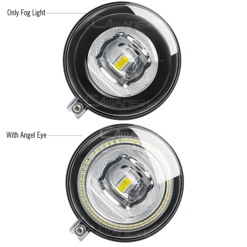 2 X 9005 H10 Car Front LED Fog Light Angel Eye DRL Daytime Running Lamp Assembly For Jeep Commander 2006 2007 2008 2009 2010