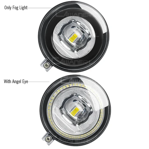 Imagen 2 del producto 2 X conjunto de luz antiniebla LED para Jeep Grand Cherokee 2005 2006 2007 2008 2009 2010 Ojo de Ángel DRL lámpara de circulación diurna antiniebla H10
