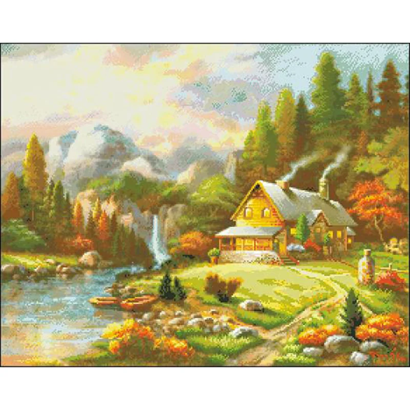 

FJ221 Наборы для вышивки крестом Вышивка крестиком Полный набор Иглы Искусство и ремесло Хобби DIY Рукоделие 18CT 14CT Упаковка