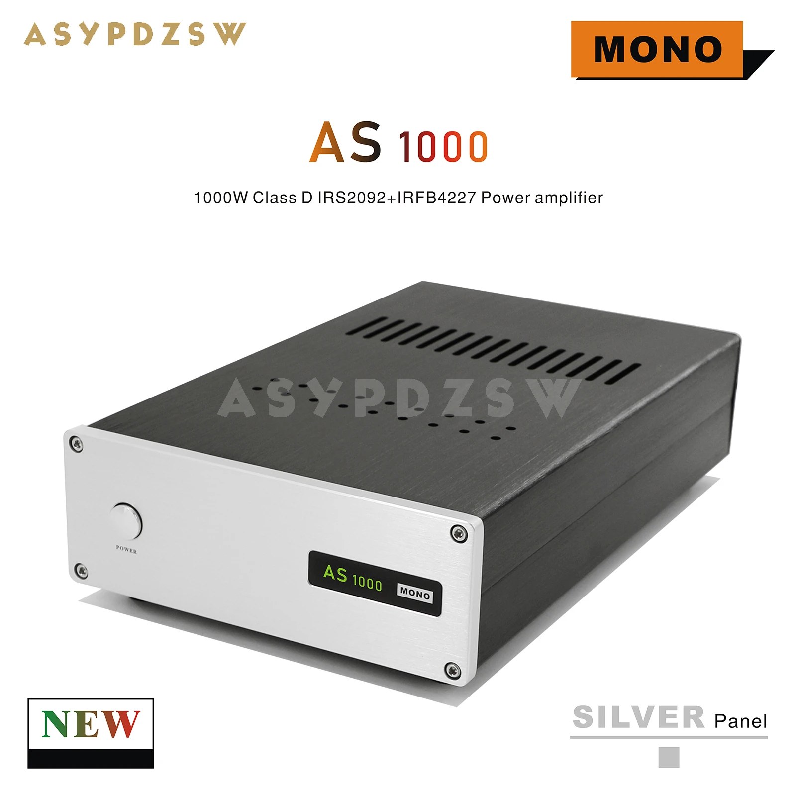 

AS1000 High power Mono Class D Power amplifier 1000W Stage audio IRS2092+IRFB4227 Digital power amp