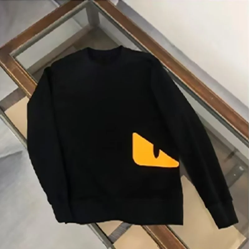 2026 جديد عيون الشيطان سترة مطبوعة عالية بسيطة موضة الاتجاه وسيم الرجال والنساء موضة مريحة كم طويل