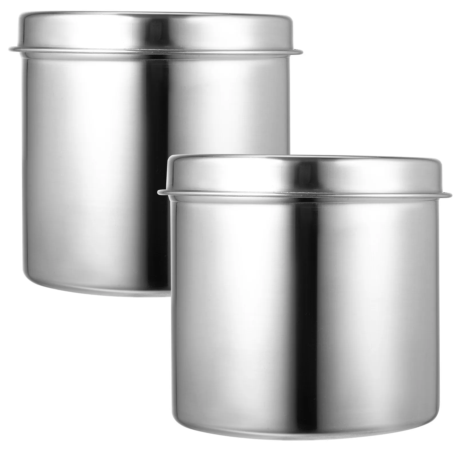 

2pcs Stainless Steel Ointment Jar Lid Sealed Container For Cotton Balls Gauze Dressings Storage Medical Metal Jar Small