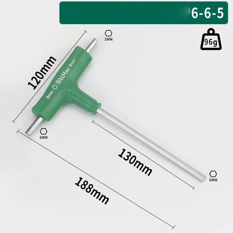 Three Head T-type Hex Key Allen Wrench Rubber Handle Flat Head Hex Universal Screwdriver Quick Snap Adapter with Two Models