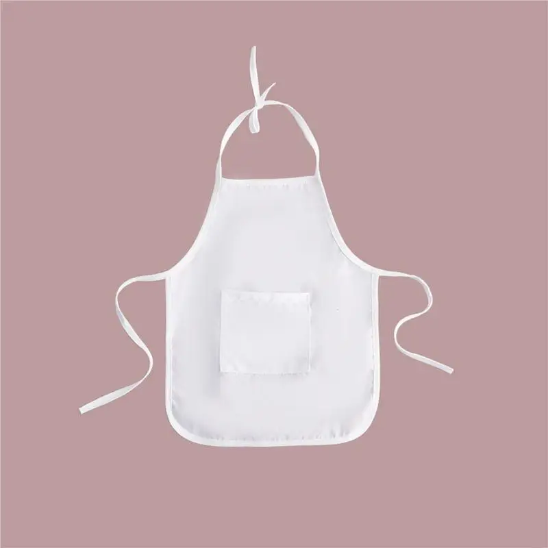 L5YF Children Chef Apron Front Hat Boys Girls Apron Kitchen Craft Kids Apron Painting Cooking Baby Pinafore and Hat