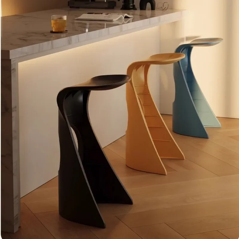 

Стульчик для кормления со спинкой, уличные штабелируемые барные стулья, высокие табуреты, скандинавский барный стул, современный простой барный стул