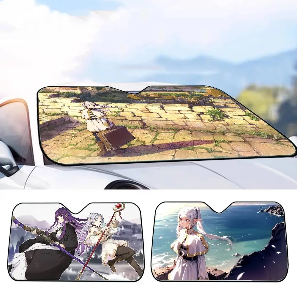 

F-Frieren B-Beyond JJourney End Car SunShade Car Window Sunshade Sunblock Front Windshield Hood Interior Front Baffle Sunshade