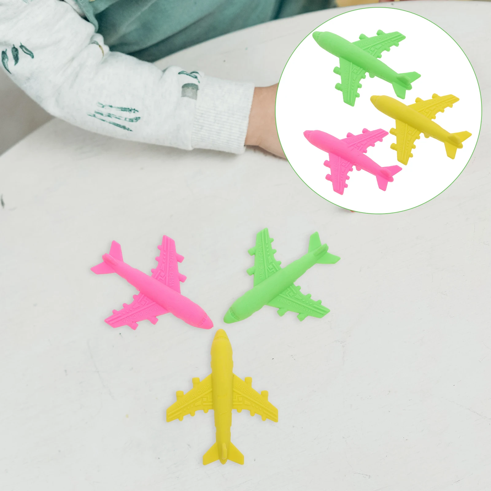 

18pcs Student Student Stationery Airplane Style Stationery Lightweight Random Erasers For Kids Colors Kids Supplies