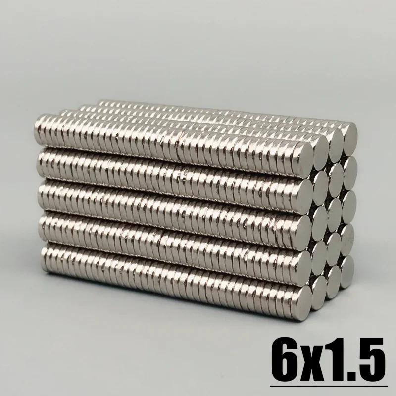 20/50/100/200/500/1000Pcs 6x1.5 Industrial Magnet N35 Material Disc Rare Earth Neodymium Magnet 6 x 1.5mm Permanent Accessories