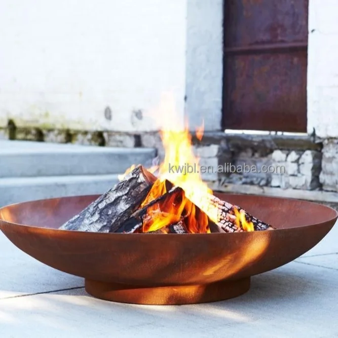 Outdoor 60-150cm Round Corten Steel Fire Pit Bowls for Firewood Fuel