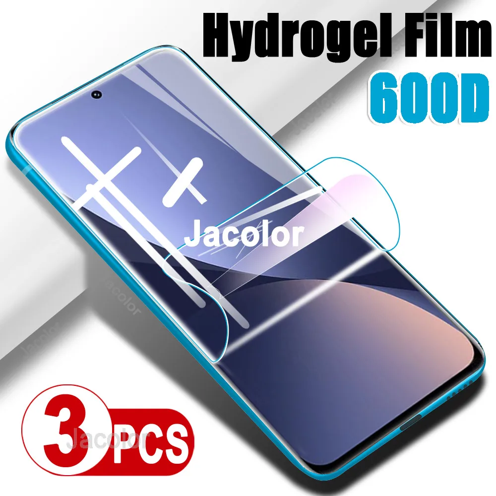 3PCS Screen Protector For For Xiaomi 12 Pro 12X 11T Pro Water Gel Film Hydrogel Xiomi Civi Mix 4 Mix4 12Pro Safety Film Not Glas