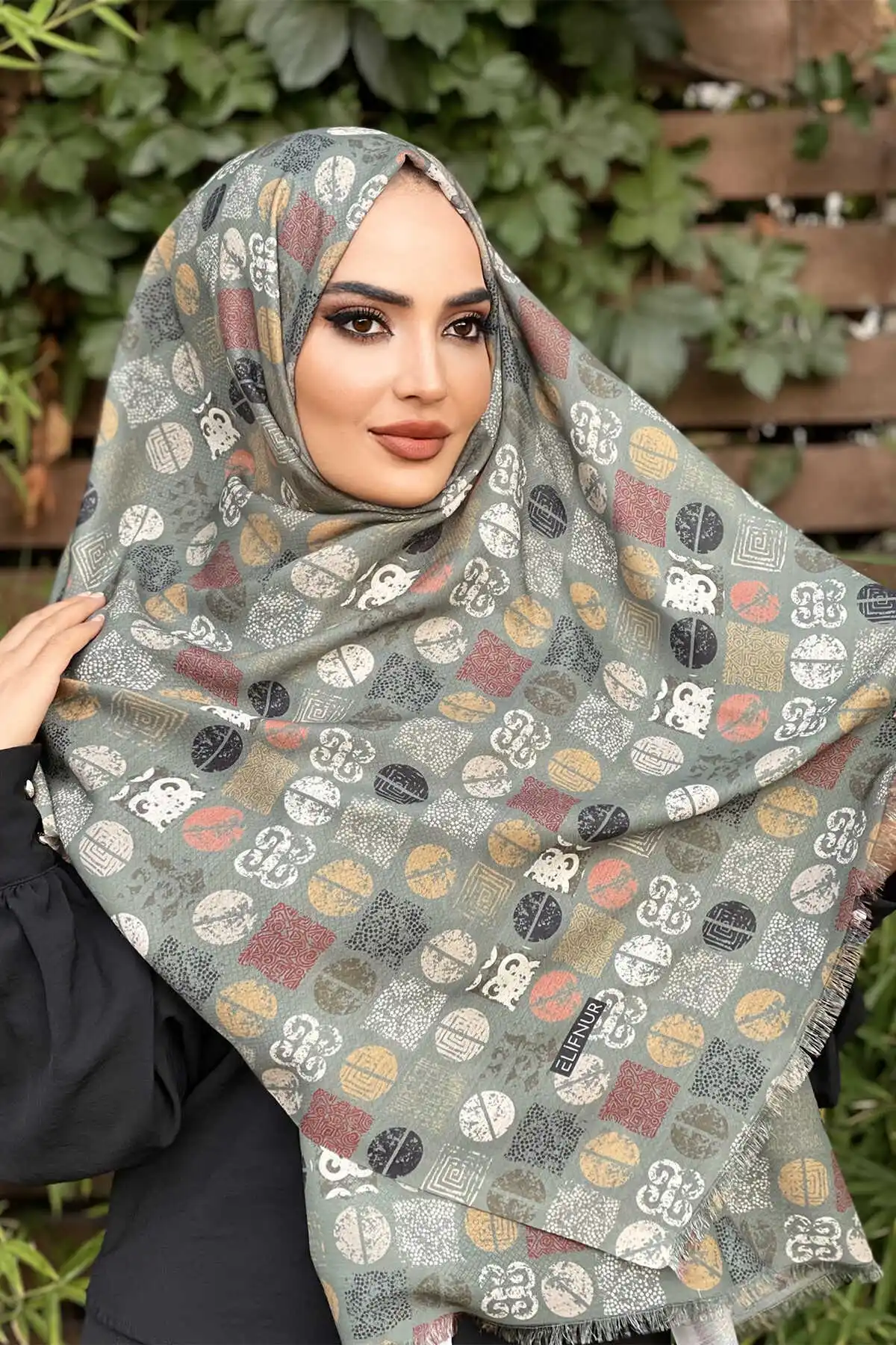 Cotton Pattern Shawl E- -Winter Autumn 2021 Muslim Women Hijab headscarf Islamic Turkey