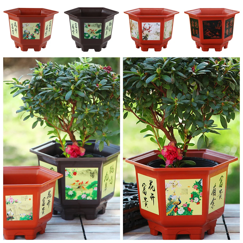 Durable Plastic Flower Pot Thickened Resin Hydroponic Planter Garden Supplies Large-diameter Water Planting Pots