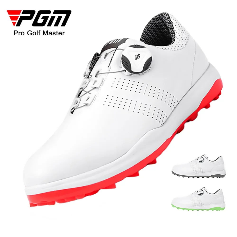 

PGM Women Golf Shoes Waterproof Lightweight Knob Buckle Shoelace Sneakers Ladies Breathable Non-Slip Trainers Shoes