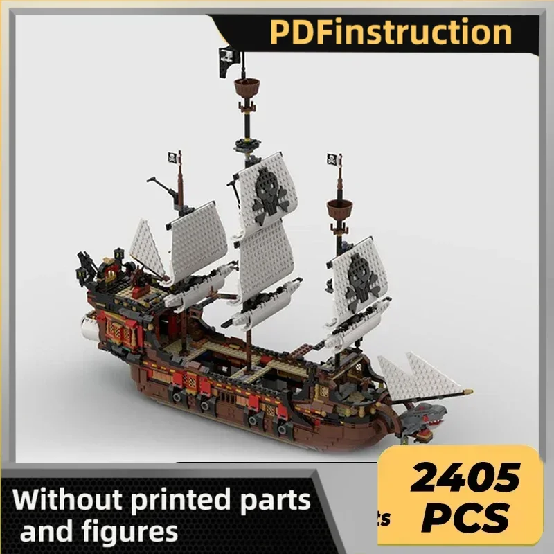 

Military Ship Model Moc Building Bricks Pirates Battleship Technology Modular Blocks Gifts Christmas Toys DIY Sets Assembly