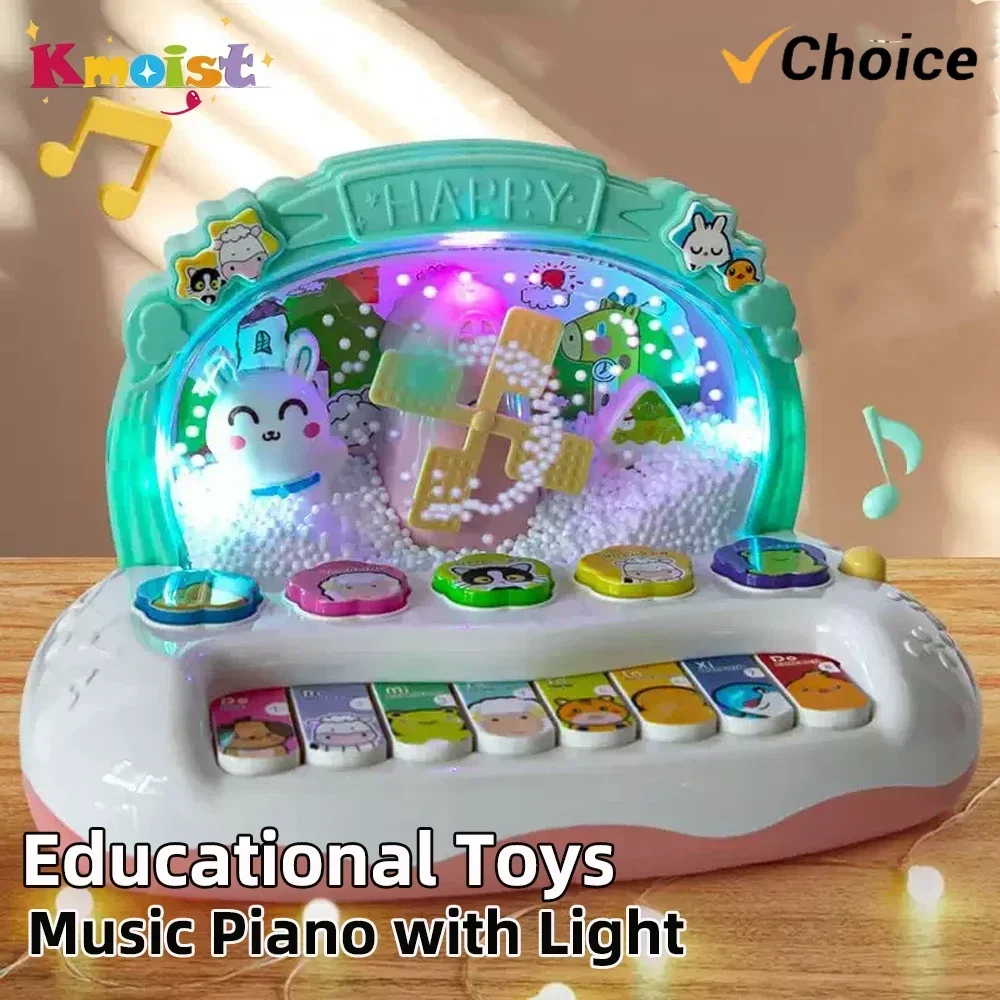 

Baby Puzzle Music Piano Toy with Snowflake Led Light Children's Early Education Electronic Toys for Kids New Year Christmas Gift