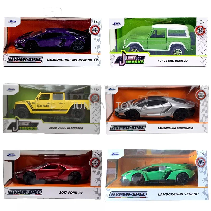 Jada Just Trucks Die Cast Ford Bronco Jeep Gladiator Hyper Spec Lamborghini Centenario Nissan Titan Pro-4x Fast Furious Cars 1pc