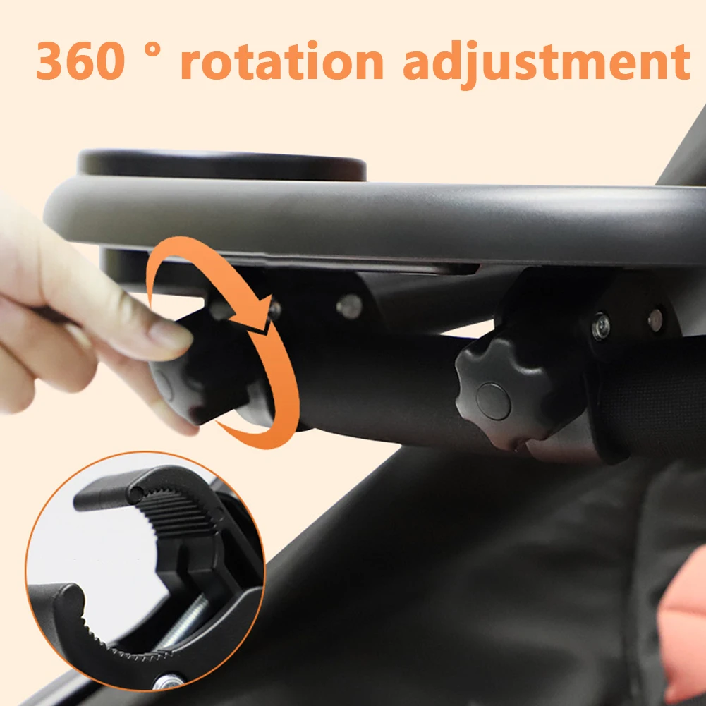 Baki Meja Makan Kereta Dorong Bayi 3 In 1 Penangkap Makanan Ringan Kereta Dorong Dapat Dilepas dan Tempat Minuman untuk Aksesori Kereta Dorong